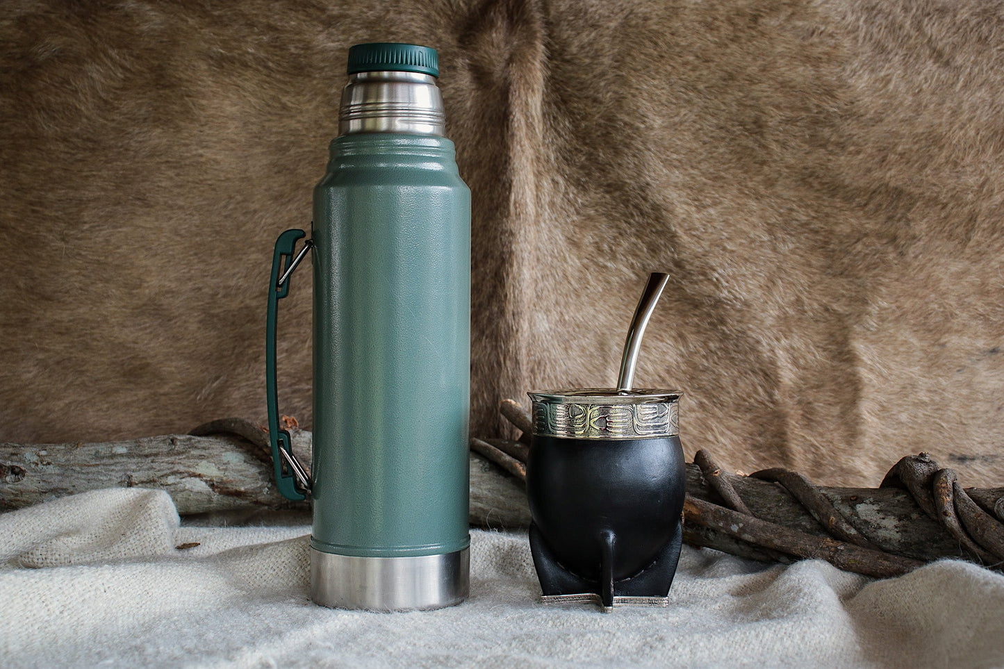 Imperial Cuero y Alpaca con Bombilla