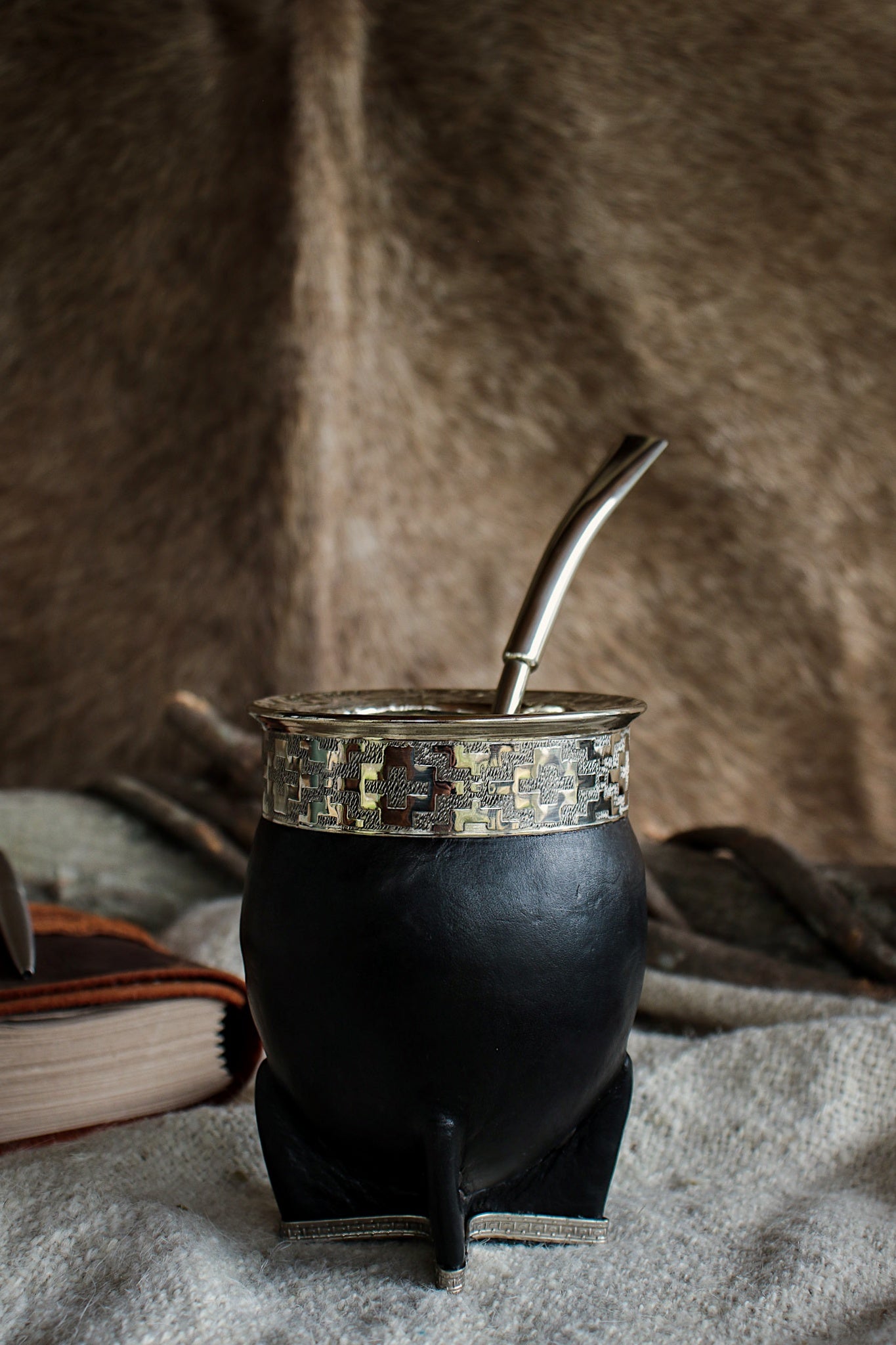 Imperial Cuero y Alpaca con Bombilla