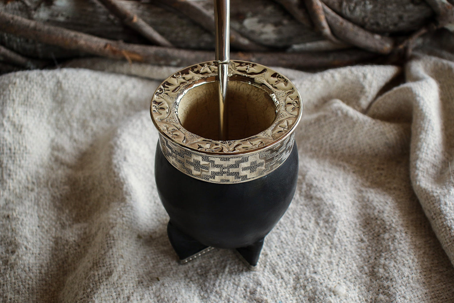 Imperial Cuero y Alpaca con Bombilla