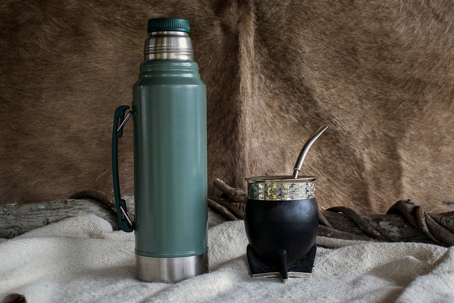 Imperial Cuero y Alpaca con Bombilla
