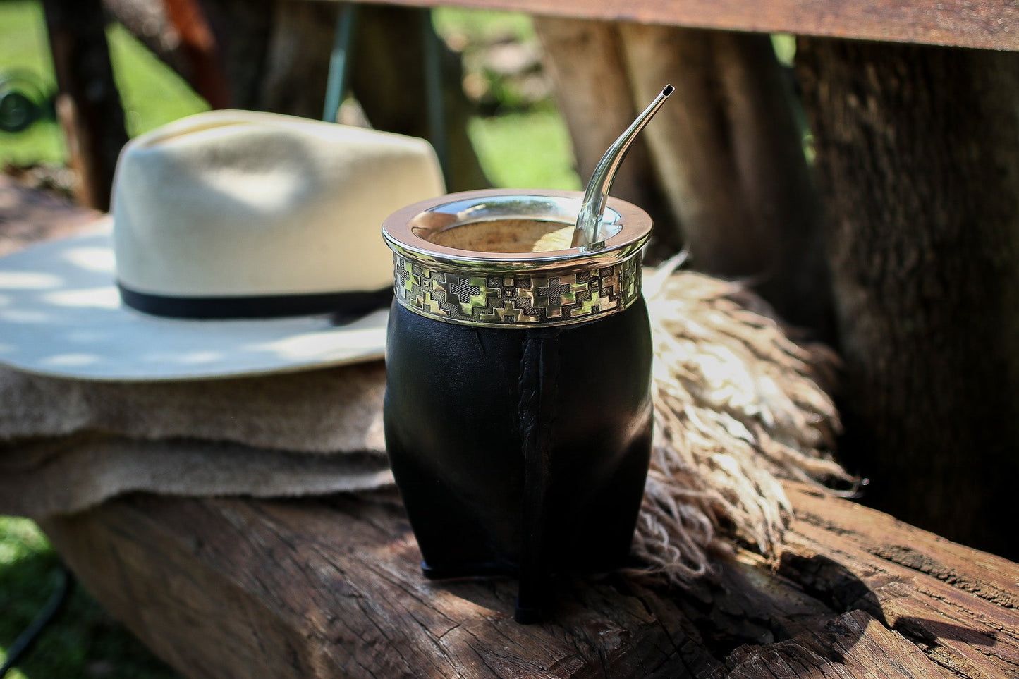 Mate Imperial de Cuero y Alpaca