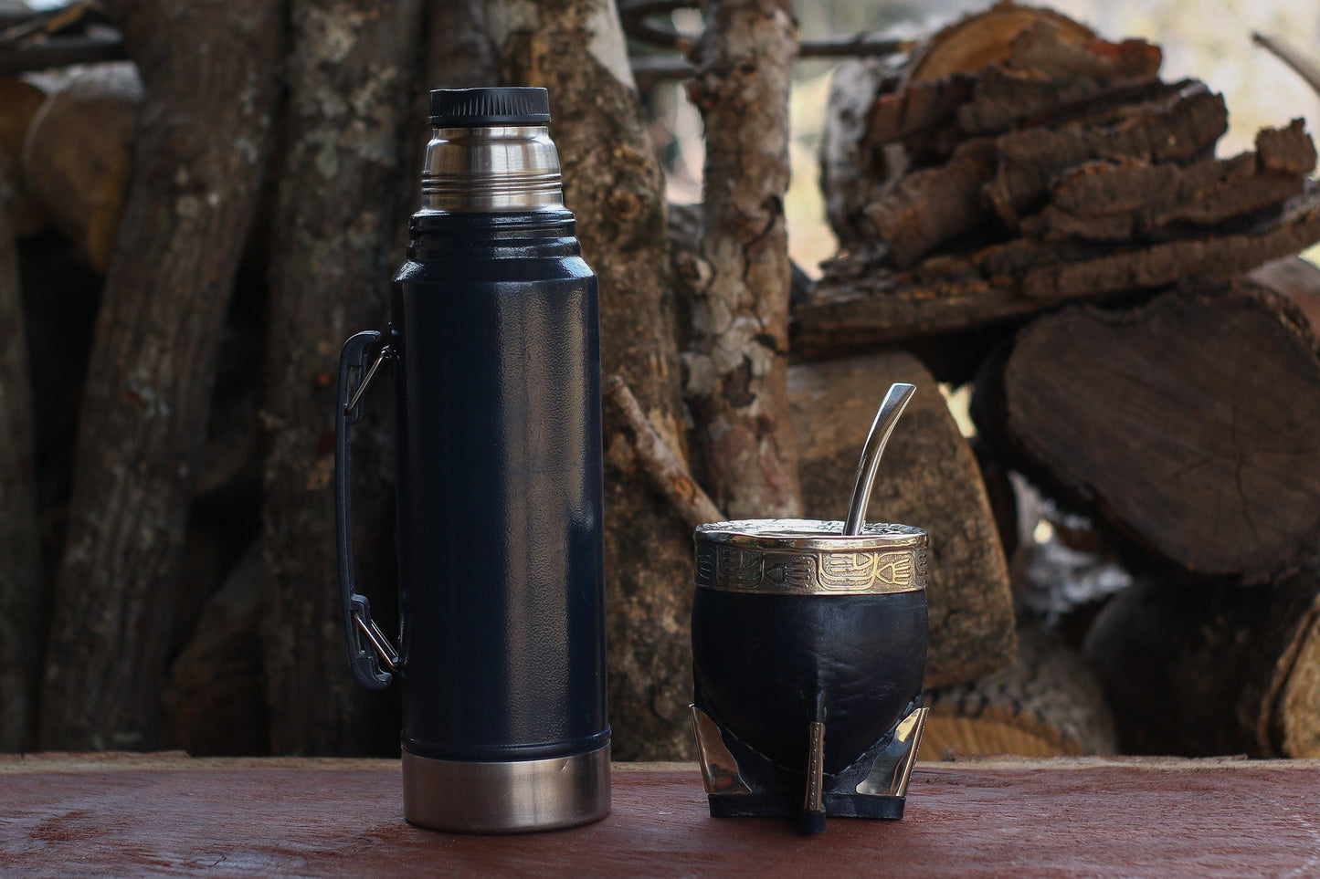 Mate Imperial Cuero y Bombilla Alpaca