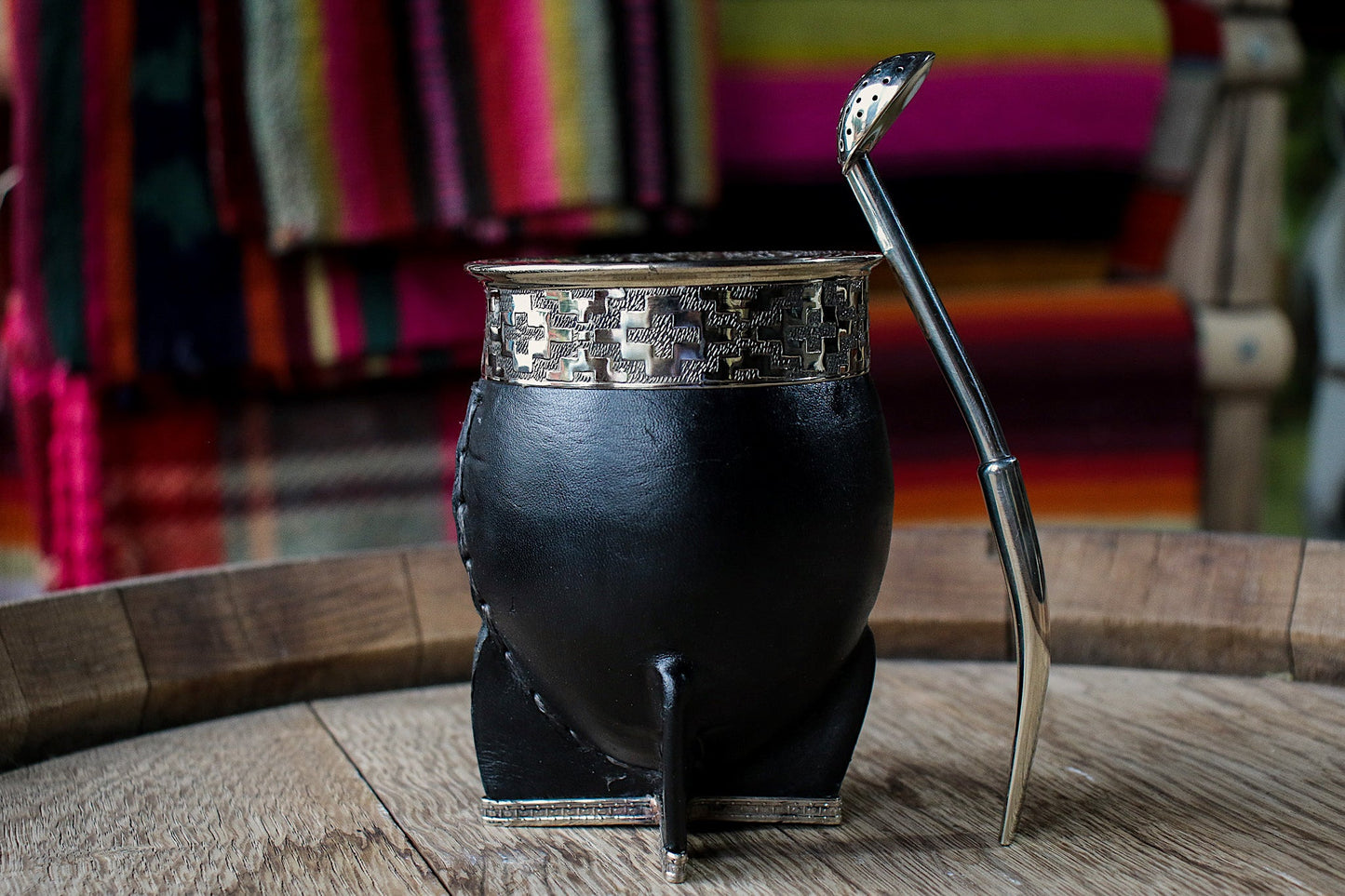 Imperial Cuero y Alpaca con Bombilla