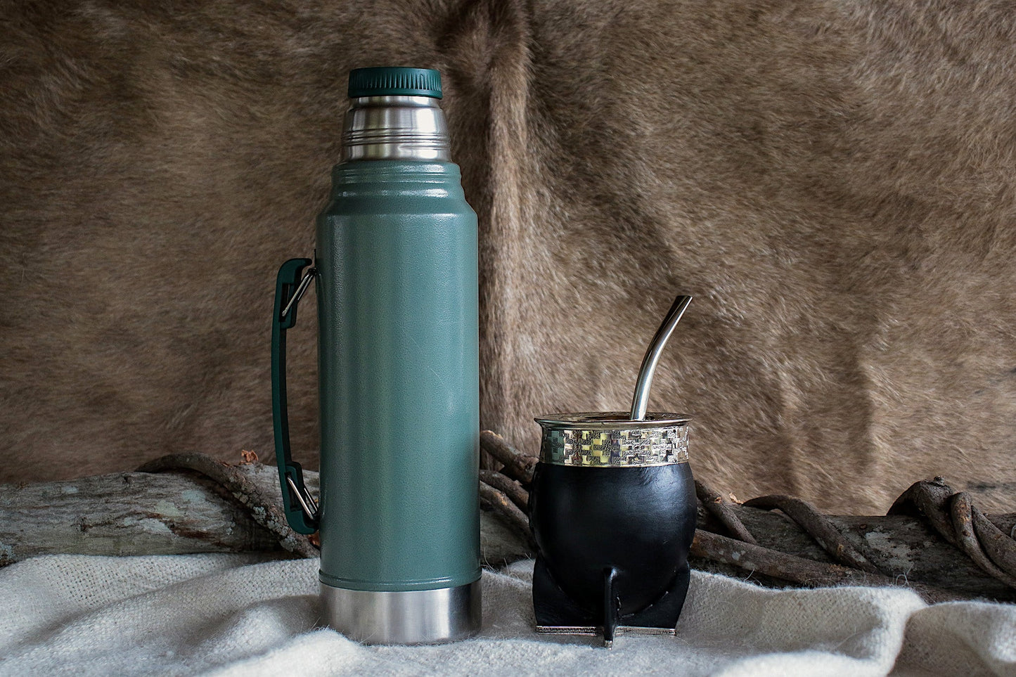 Imperial Cuero y Alpaca con Bombilla