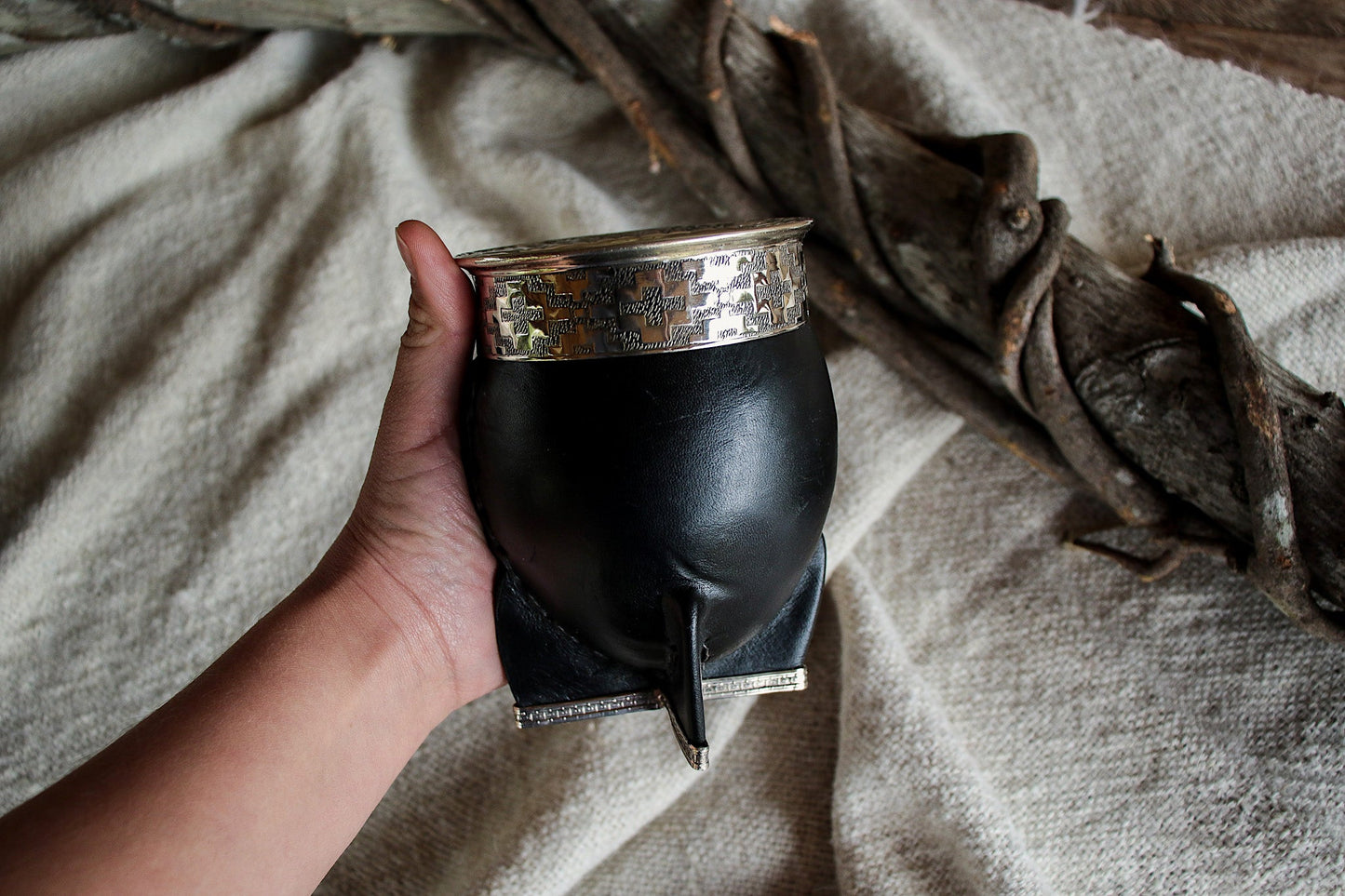Imperial Cuero y Alpaca con Bombilla