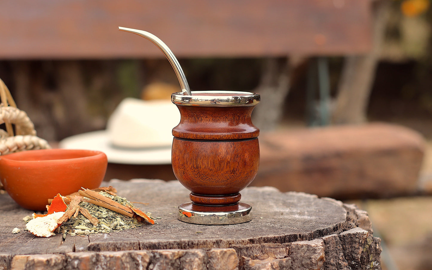 Mate Algarrobo y Bombilla Alpaca