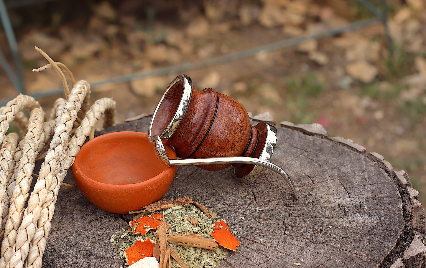 Mate Algarrobo y Bombilla Alpaca