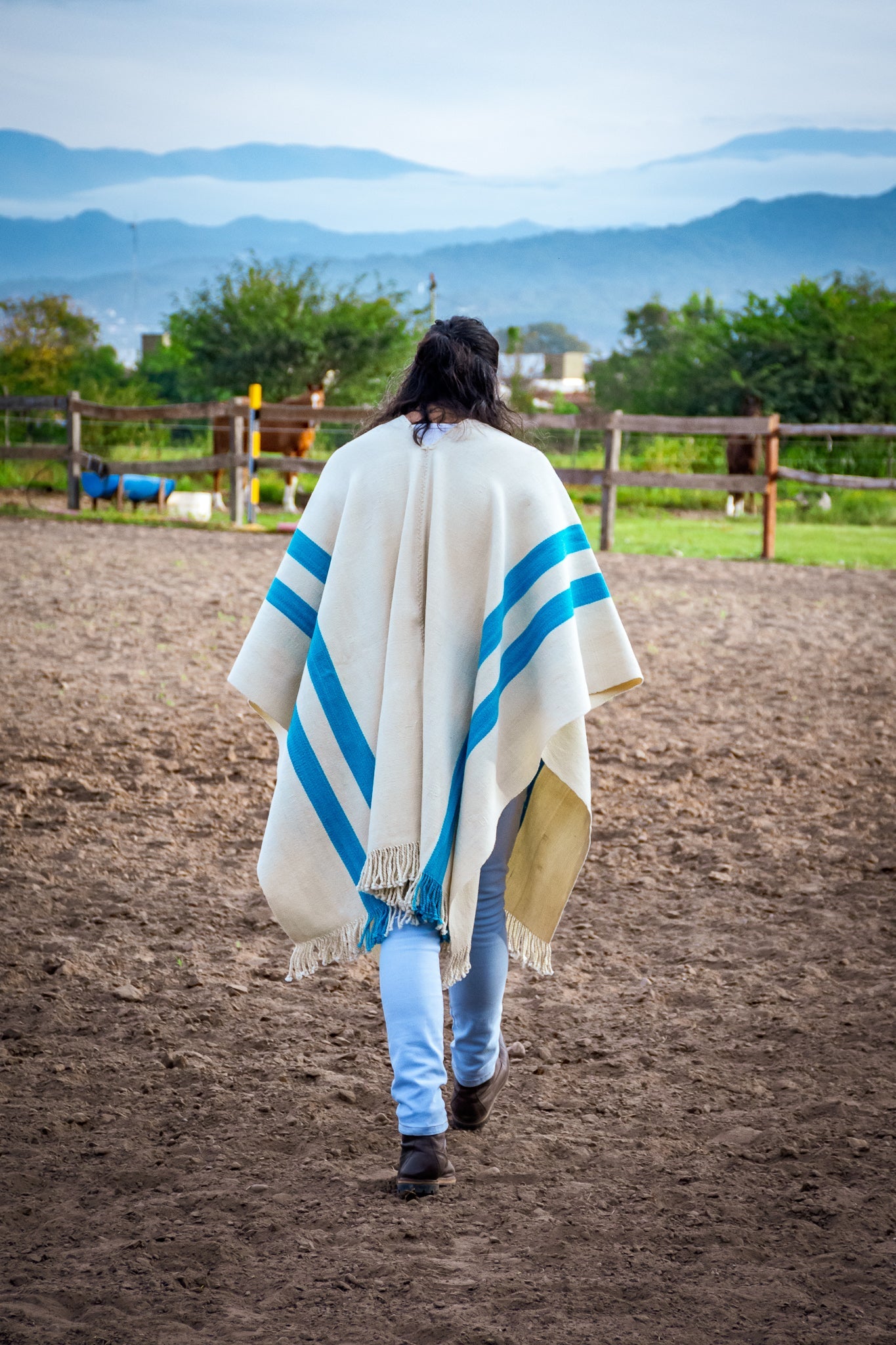 Poncho "San Martin" Obra en Telar Criollo
