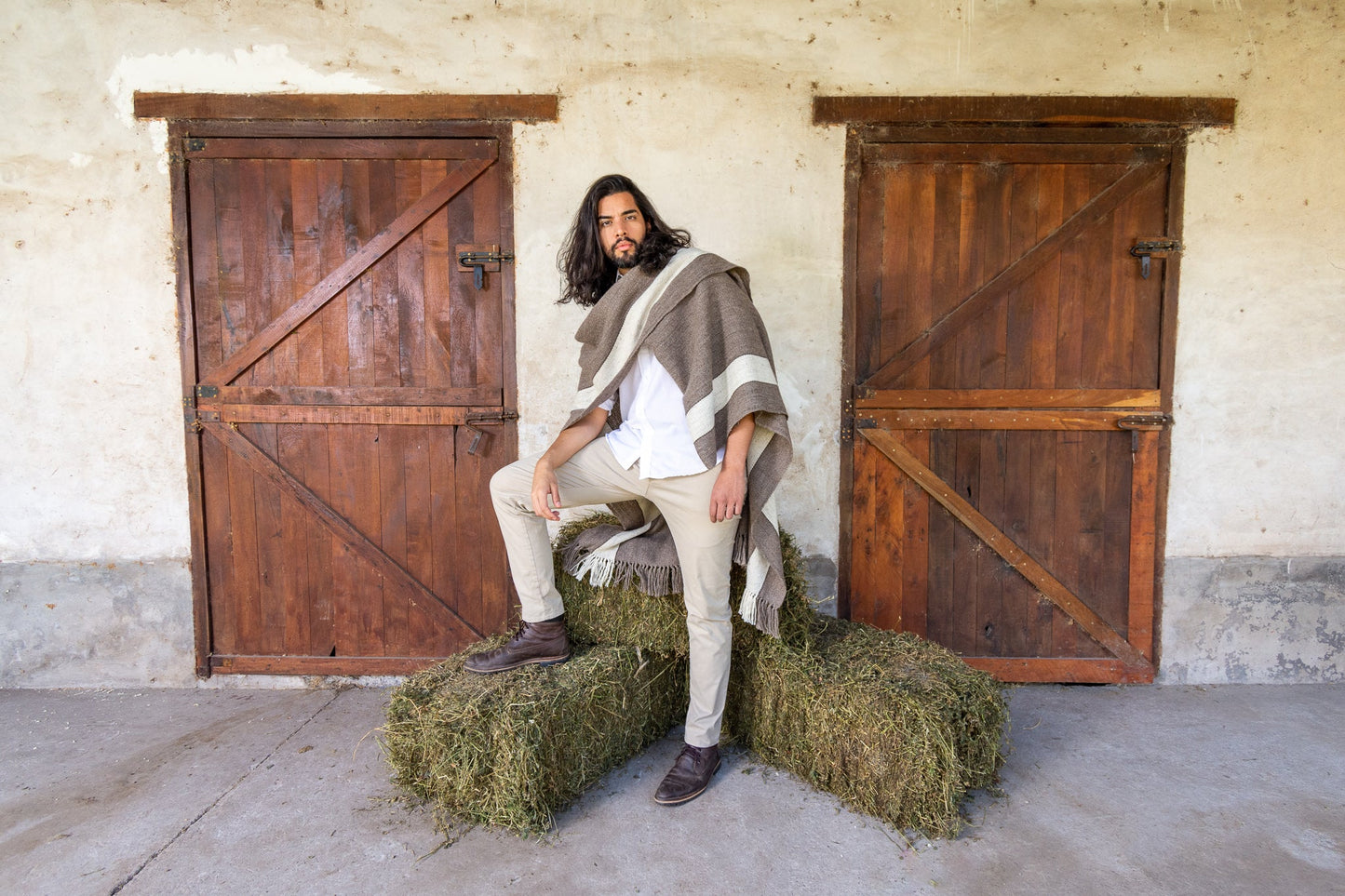 Poncho "Malargüe" Hilos de Llama