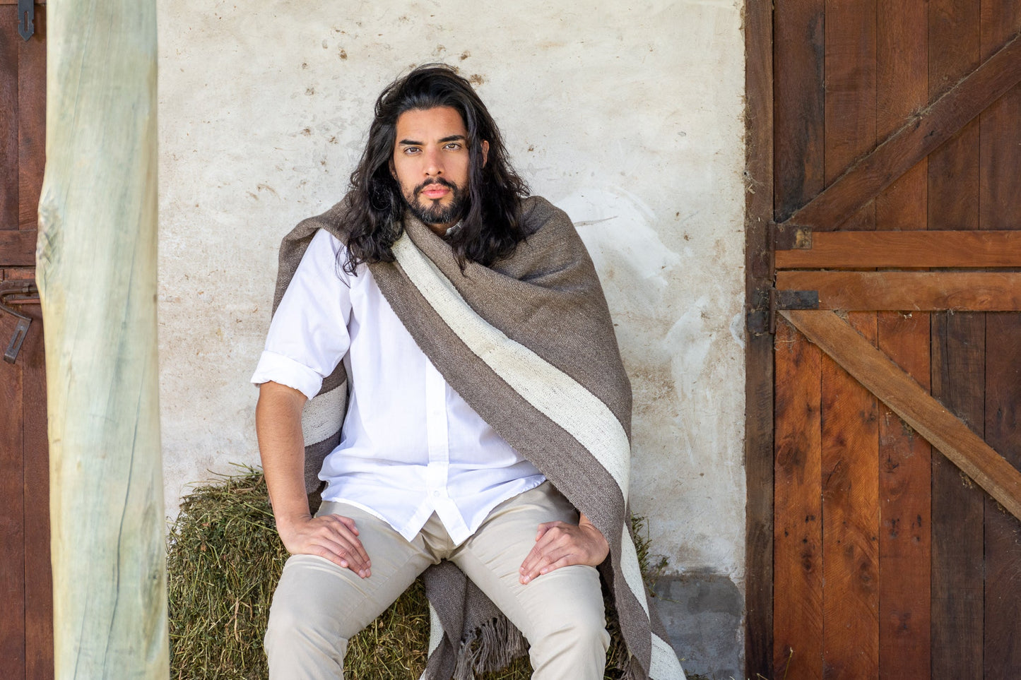 Poncho "Malargüe" Hilos de Llama