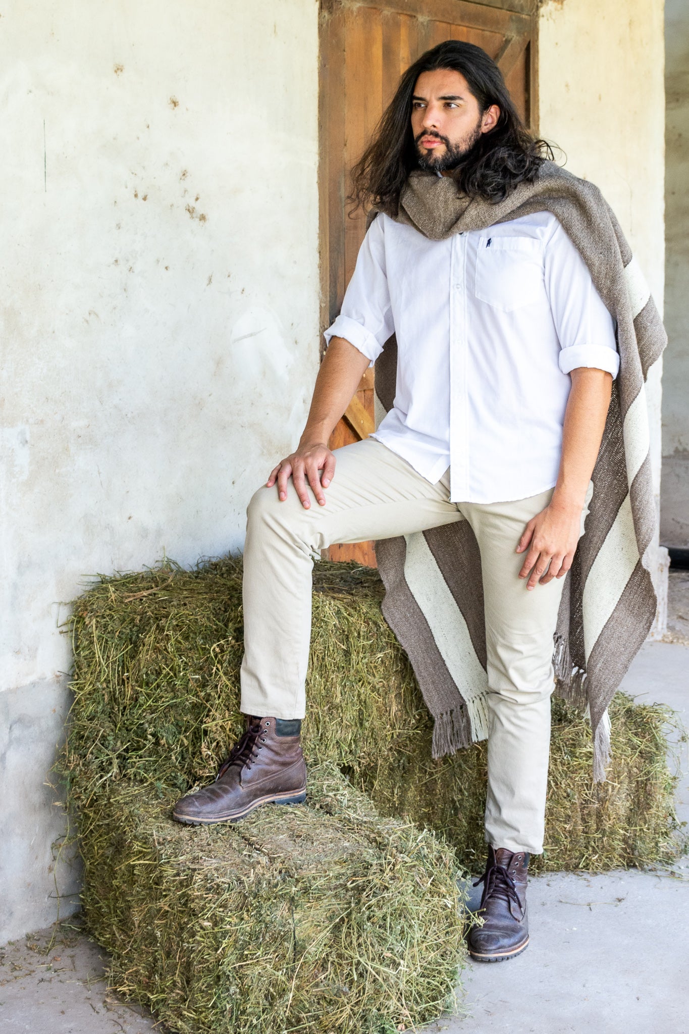 Poncho "Malargüe" Hilos de Llama