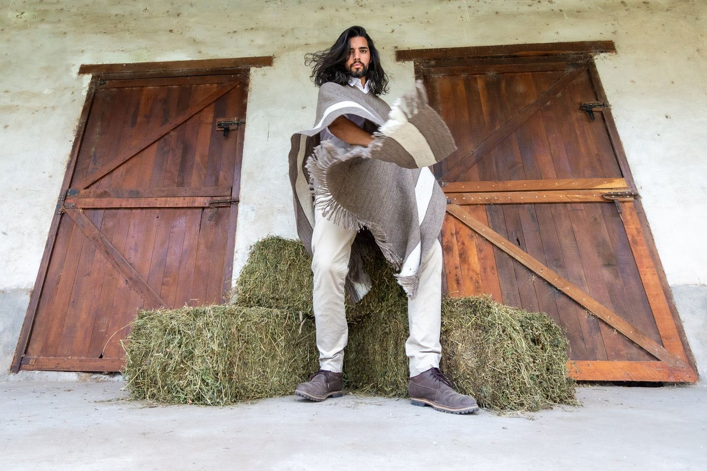 Poncho "Malargüe" Hilos de Llama