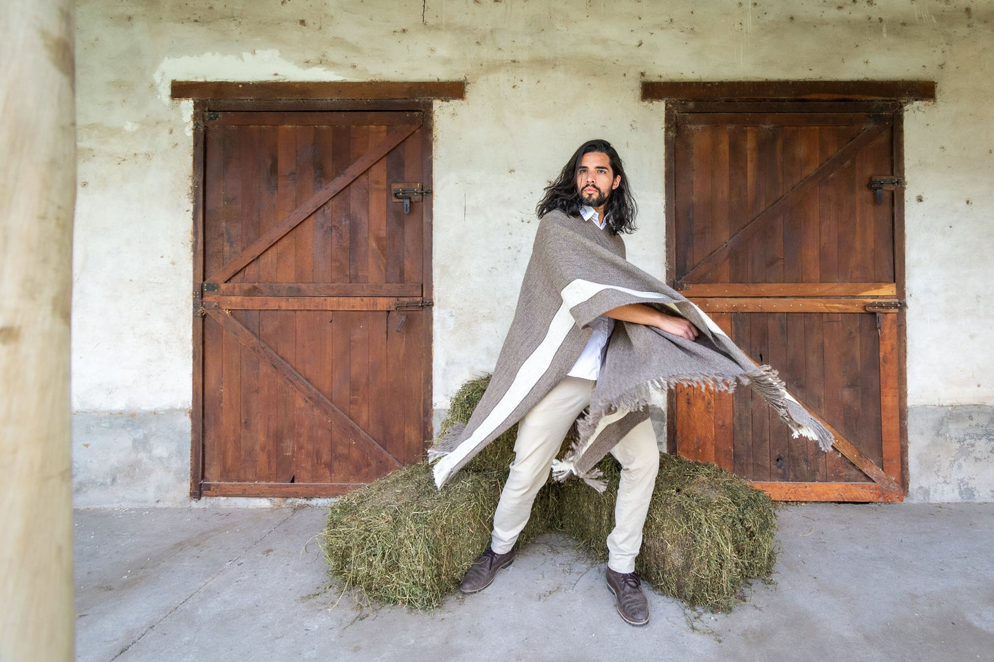 Poncho "Malargüe" Hilos de Llama