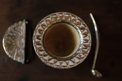 Imperial Cuero y Bronce con Escudo, Matepa y Bombilla