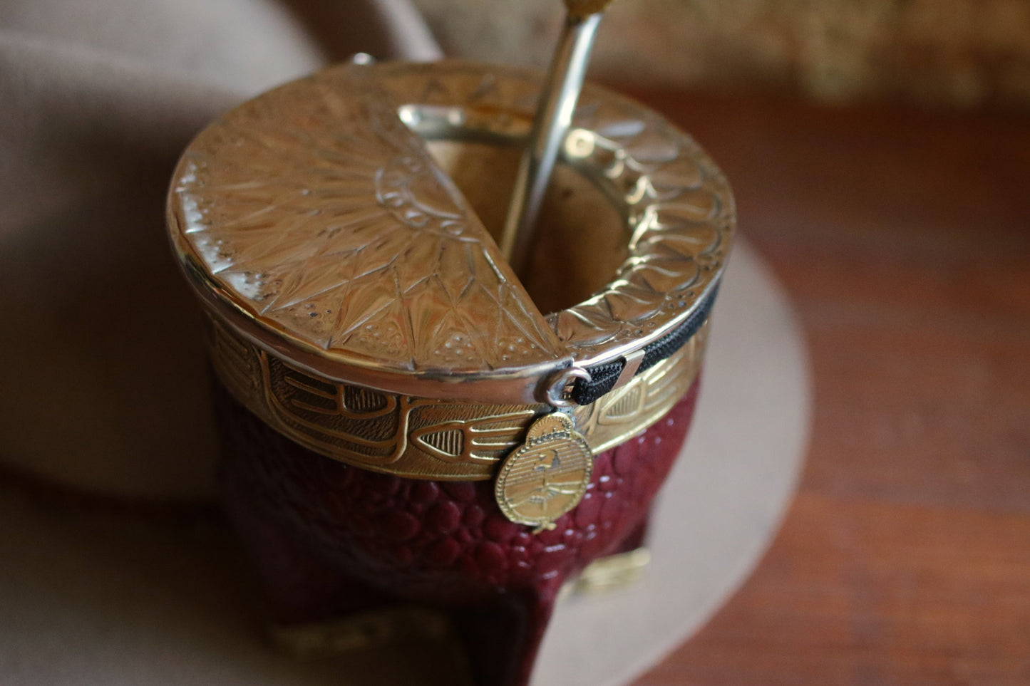 Imperial Cuero y Bronce con Escudo, Matepa y Bombilla