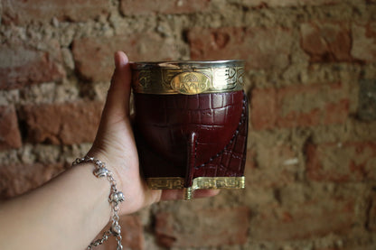 Mate Imperial de Cuero y Bronce con Bombillón