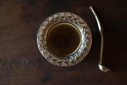 Mate Imperial de Cuero y Bronce con Bombilla