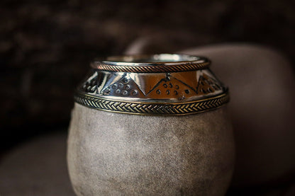 Torpedo criollo de cuero, bronce y alpaca con Bombilla
