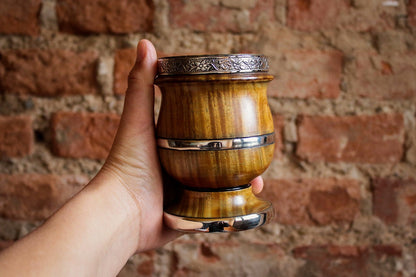 Mate de Palo Santo y Alpaca con Bombilla