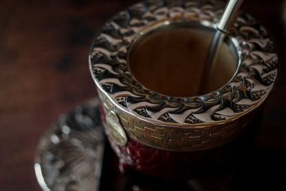 Imperial Cuero y Bronce con Escudo, Matepa y Bombilla