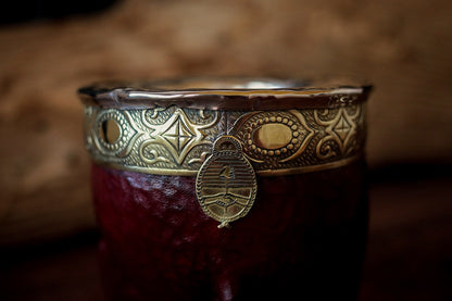Imperial Cuero y Bronce con Escudo, Matepa y Bombilla