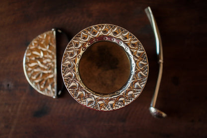 Imperial Cuero y Bronce con Escudo, Matepa y Bombilla