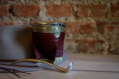 Imperial Cuero y Bronce con Escudo, Matepa y Bombilla