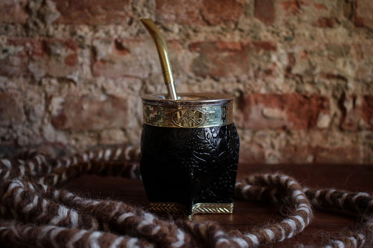 Mate Imperial de Cuero y Bronce con Bombillón