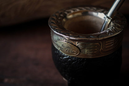Mate Imperial de Cuero y Bronce con Bombillón