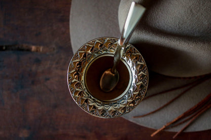 Mate Imperial de Cuero y Bronce con Bombillón