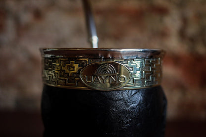 Mate Imperial de Cuero y Bronce con Bombillón