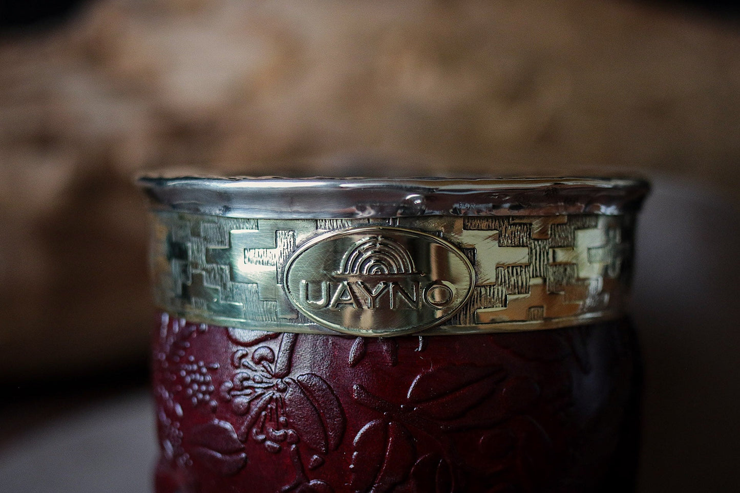 Mate Imperial de Cuero y Bronce con Bombillón