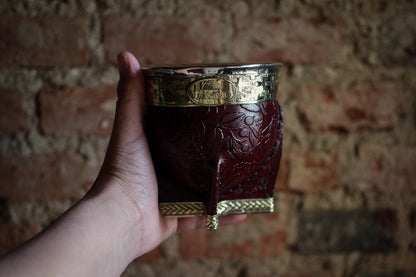 Mate Imperial de Cuero y Bronce con Bombillón