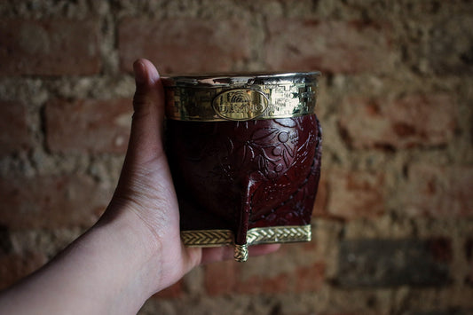 Mate Imperial de Cuero y Bronce con Bombillón