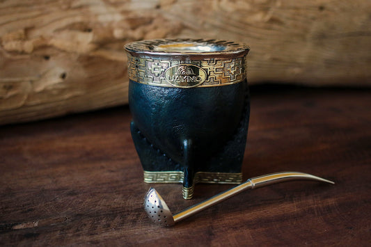 Mate Imperial de Cuero y Bronce con Bombillón