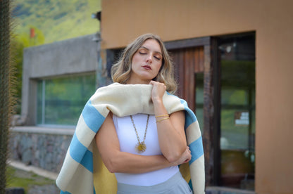 Poncho "Libertad" Obra en Telar Criollo