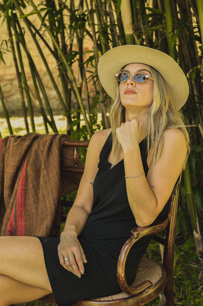 Ruana "Tilcara" Hilos Llama Baby en Telar