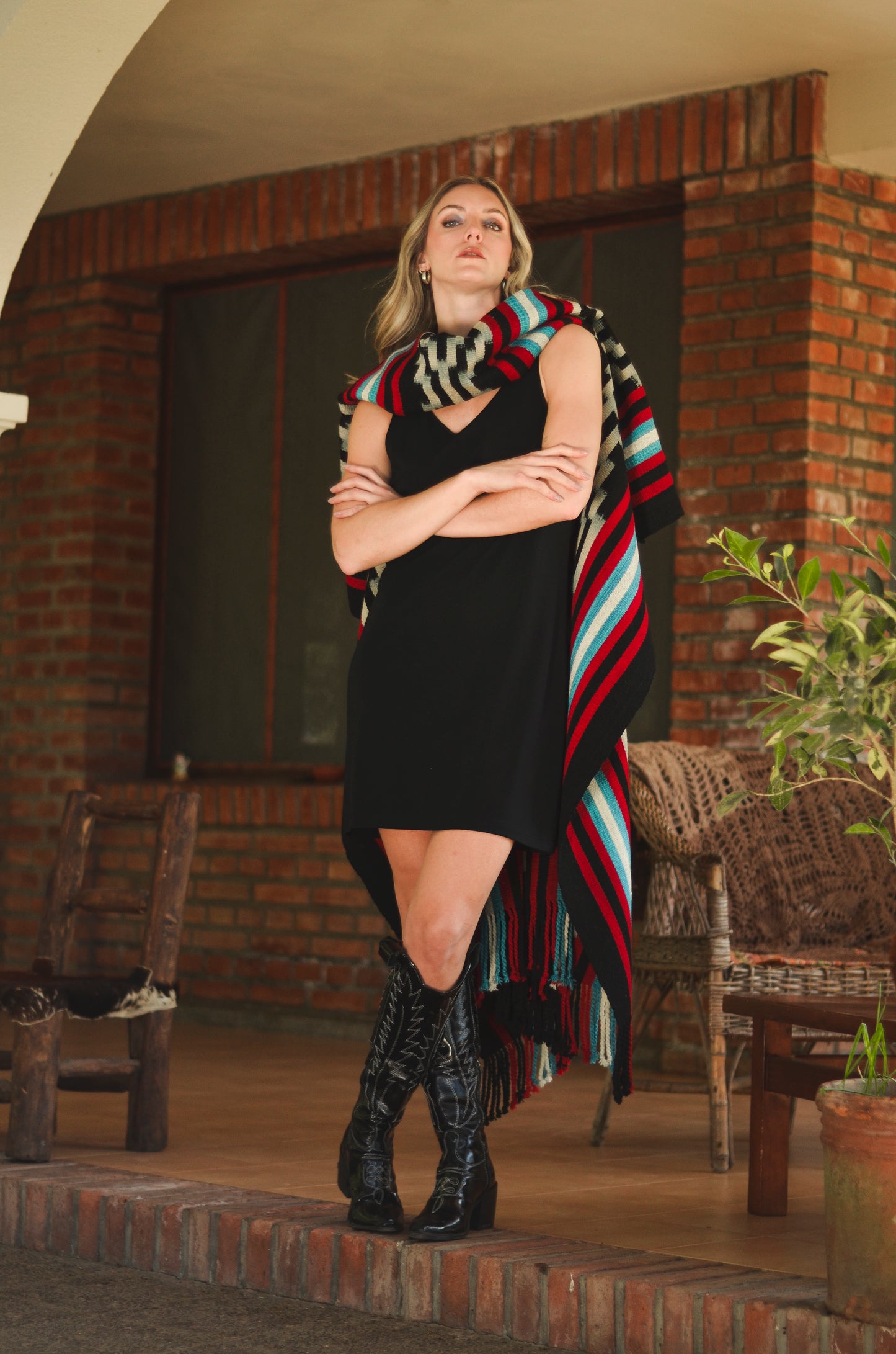 Poncho "Libertador" Obra en Telar Criollo