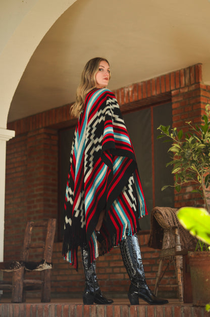 Poncho "Libertador" Obra en Telar Criollo