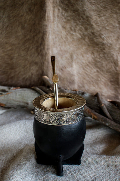 Imperial Cuero y Alpaca con Bombilla