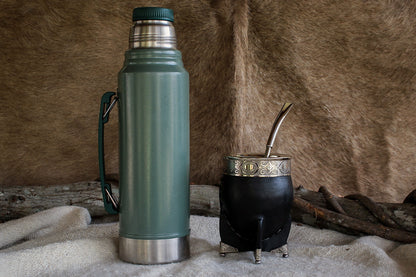 Imperial Cuero y Base de Alpaca con Bombilla