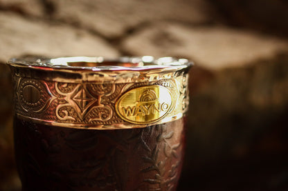Imperial Cuero Repujado y Alpaca con Logo Bronce
