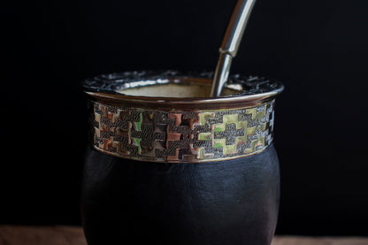 Imperial Cuero y Alpaca con Bombilla