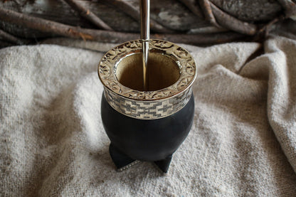 Imperial Cuero y Alpaca con Bombilla