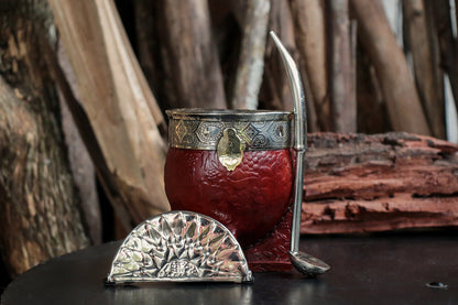 Imperial Cuero y Alpaca con Escudo de Bronce y Matepa