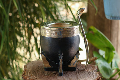 Mate Imperial Cuero y Bombilla Alpaca