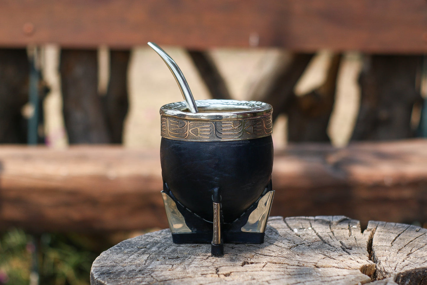 Mate Imperial Cuero y Bombilla Alpaca