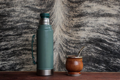 Mate de Algarrobo y Alpaca con Bombilla