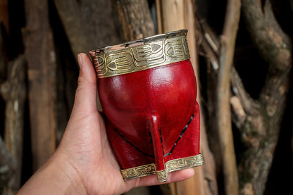 Imperial Cuero cincelado en Bronce con Bombilla