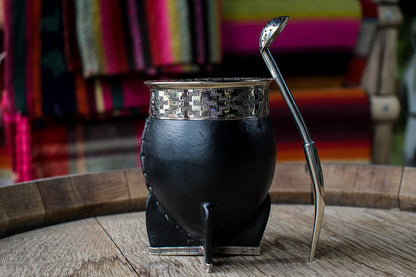 Imperial Cuero y Alpaca con Bombilla